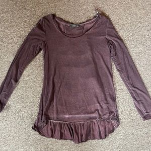 Suga ruffle purple long sleeve